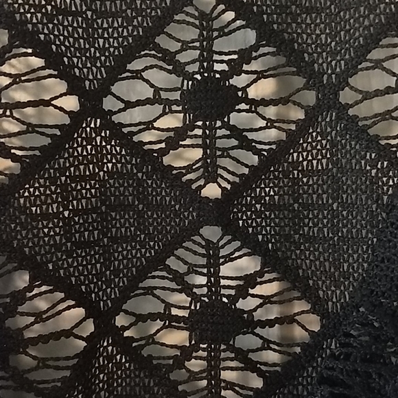 BOHO LACE NWOT Black BEACH COVER UP 🌞🌞 - Picture 5 of 5